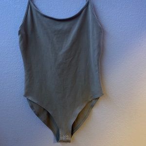 Light Military green bodysuit with open back